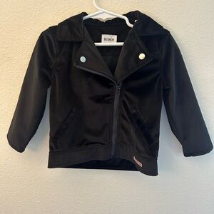 Hudson Velour Moto Jacket Black Size: 24 months